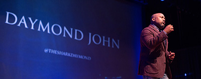Daymond John stirred the crowd with his dynamic personal story of perseverance